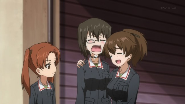 Girls und Panzer 12 Momo Cries